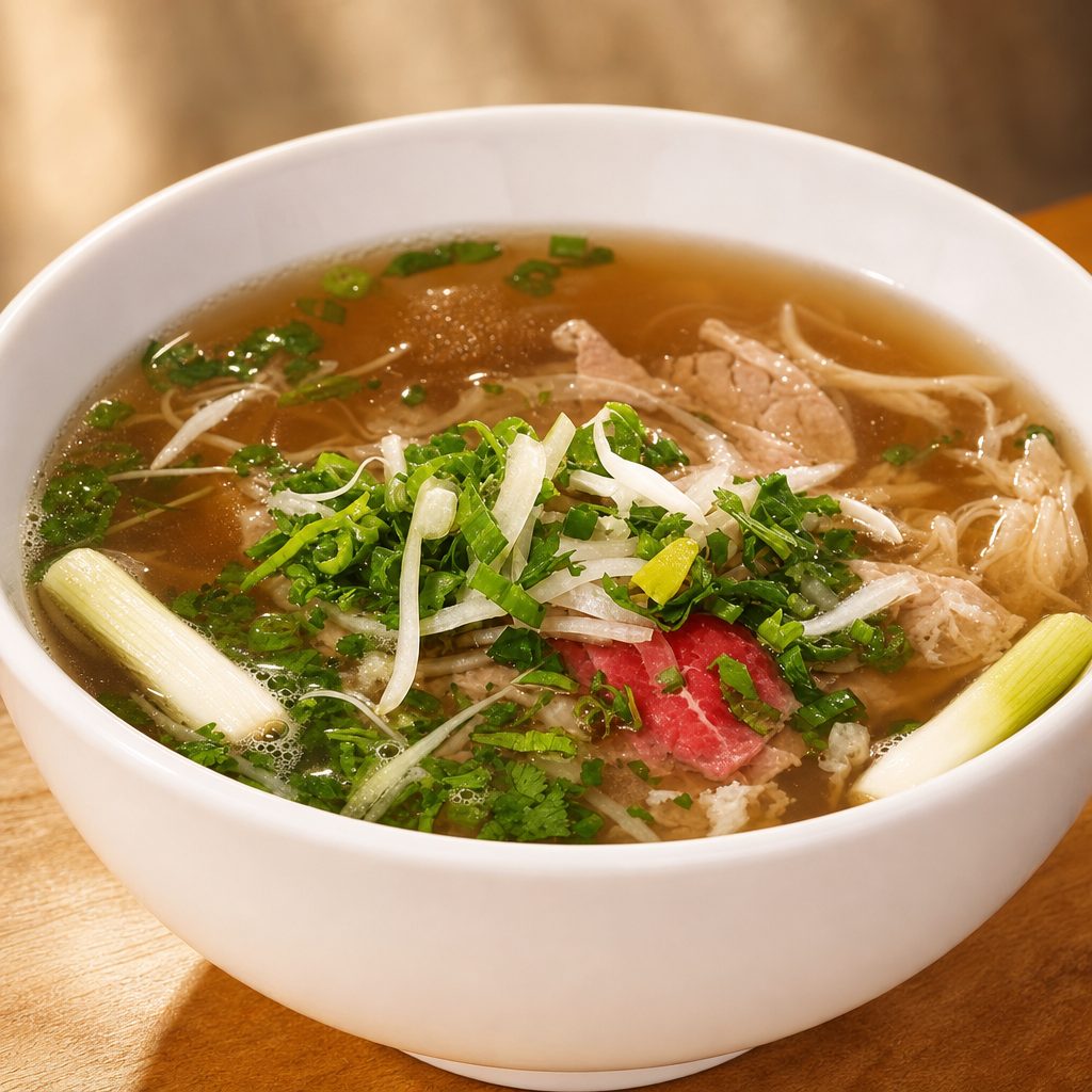 Combination - Rare Steak, Flank, Tendon, Meat Balls Pho.