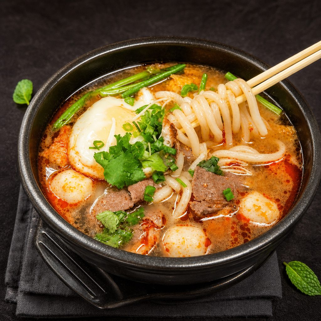 Spicy Combo Udon Noodle.