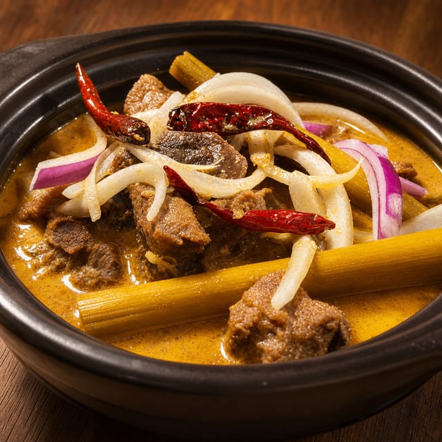Beef Stewed with Lemongrass.